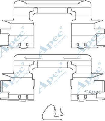 APEC BRAKING Tarvikesarja, jarrupala KIT1148